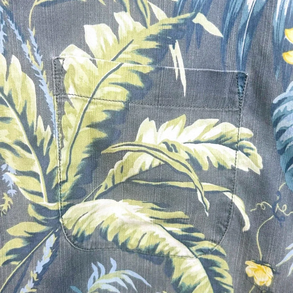 Tommy Bahama Silk Camp Shirt Mens 3XL Big Tall Tropical Floral Palm Island Aloha